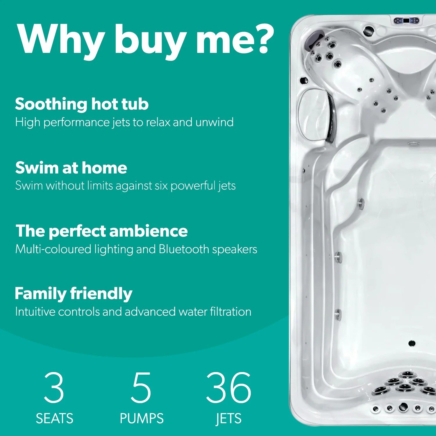 Palm Spas Fusion Swim Spa (4.3m) SAVE £5000! (JULY 2026) 13 Palm Spas Fusion Swim Spa (4.3m) SAVE £5000! (JULY 2026) - Image 13